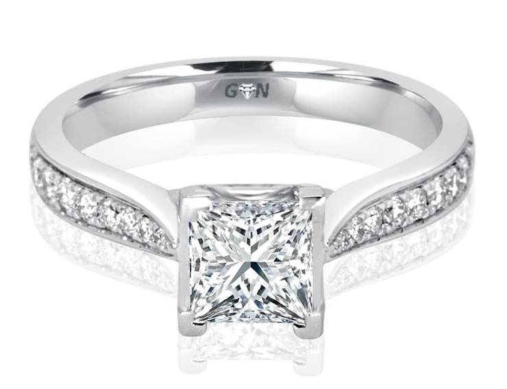 Ladies Solitaire Multi Band Engagement Ring - R804 - GN Designer Jewellers
