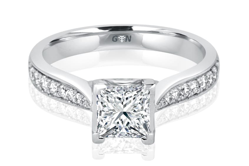 Ladies Solitaire Multi Band Engagement Ring - R804 - GN Designer Jewellers