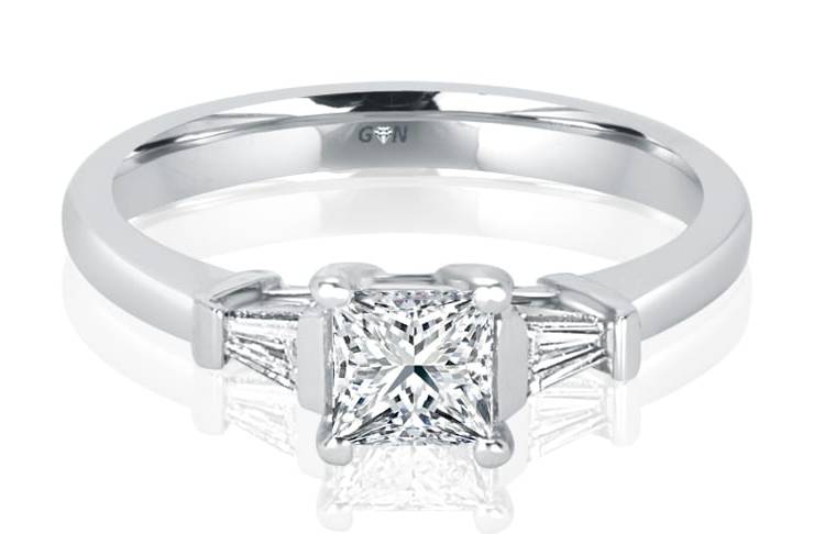 Ladies Three Stone Design Engagement Ring - R816 - GN Designer Jewellers