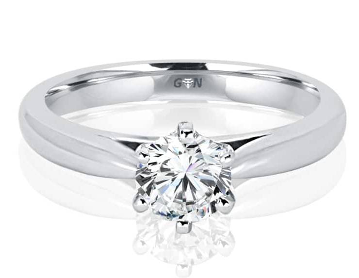 Ladies Solitaire Engagement Ring - R867 - GN Designer Jewellers