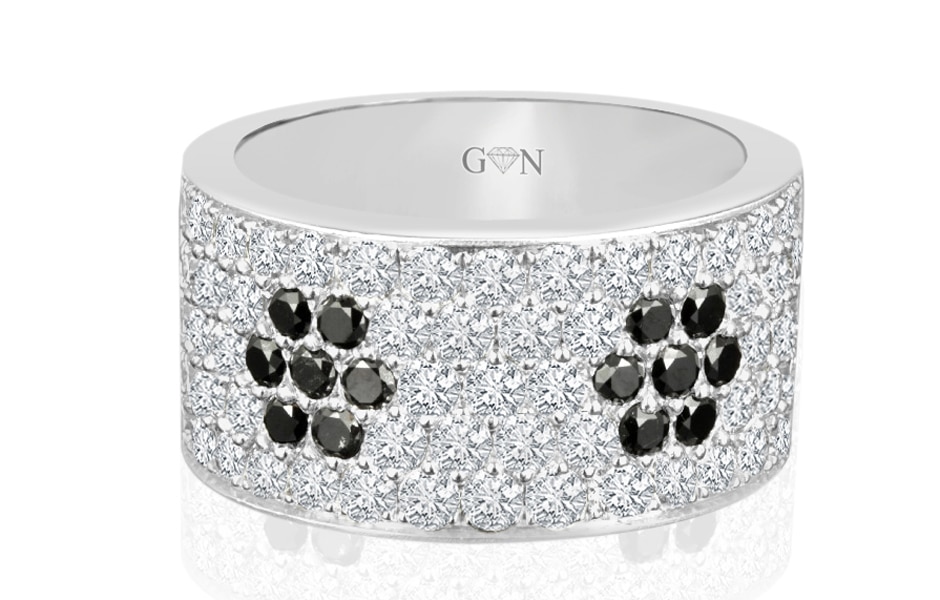 Ladies Multi Set Design Celebration Ring - R540F - GN Designer Jewellers