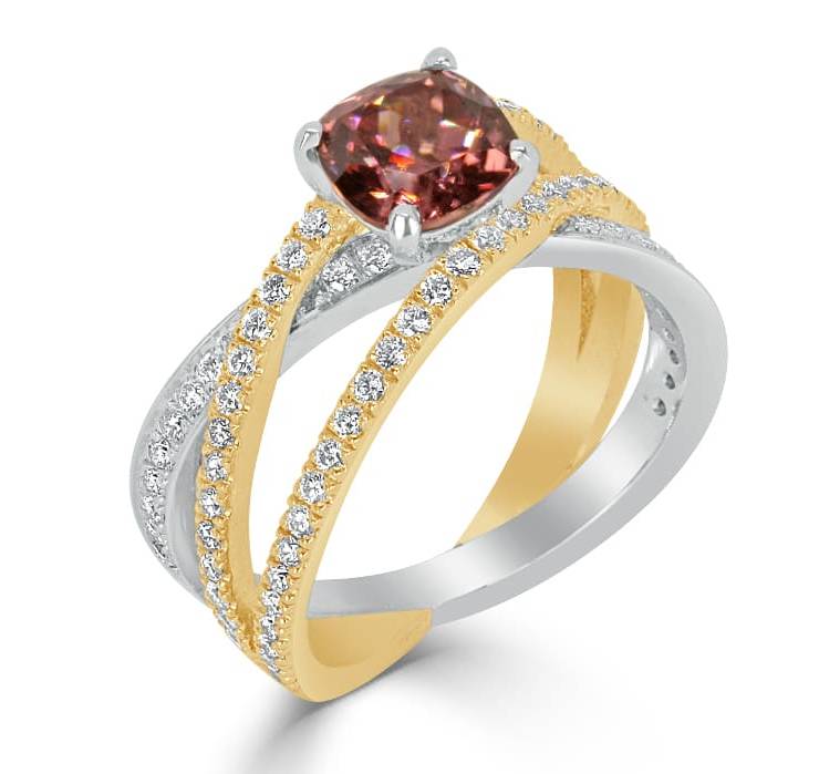 Ladies Coloured Stone Design Engagement Ring - R1168 - GN Designer Jewellers
