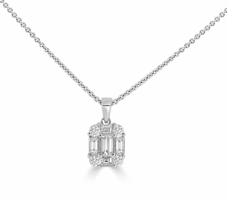 Diamond Pendants Engagement Ring - DP247 - GN Designer Jewellers