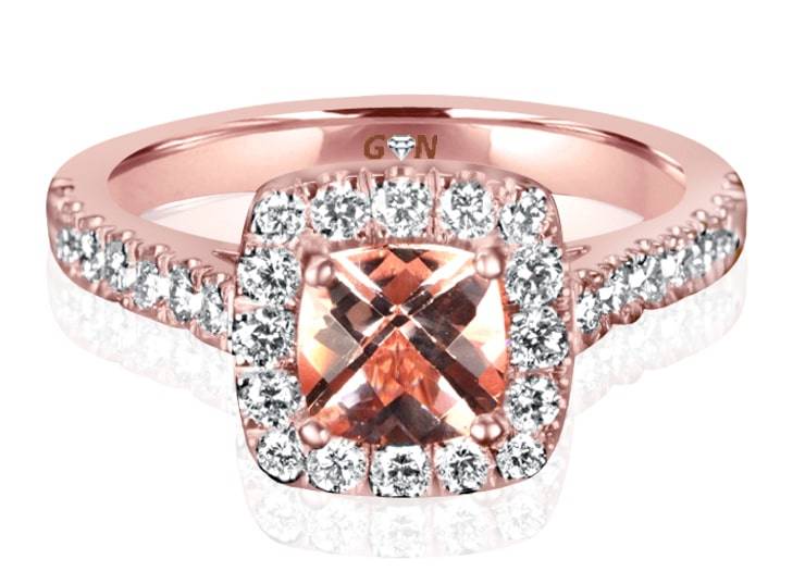 Ladies Coloured Stone Design Engagement Ring - R12804 - GN Designer Jewellers