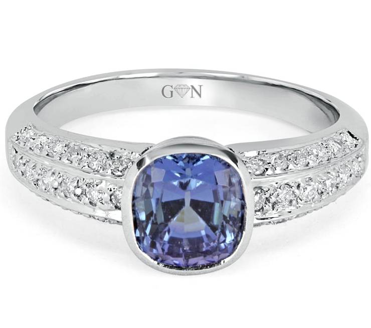 Ladies Coloured Stone Design Engagement Ring - R107 - GN Designer Jewellers