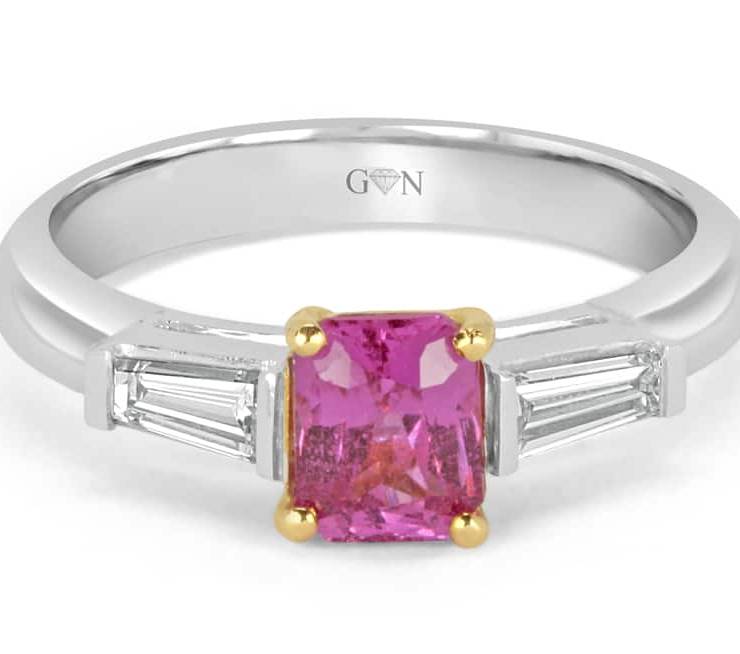 Ladies Coloured Stone Design Engagement Ring – R741 - GN Designer Jewellers