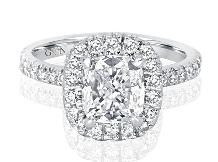 Ladies Halo Design Engagement Ring – R1128 - GN Designer Jewellers